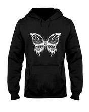 Load image into Gallery viewer, Transparent Butterfly Hooded Sweatshirt