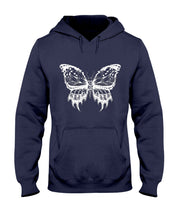 Load image into Gallery viewer, Transparent Butterfly Hooded Sweatshirt