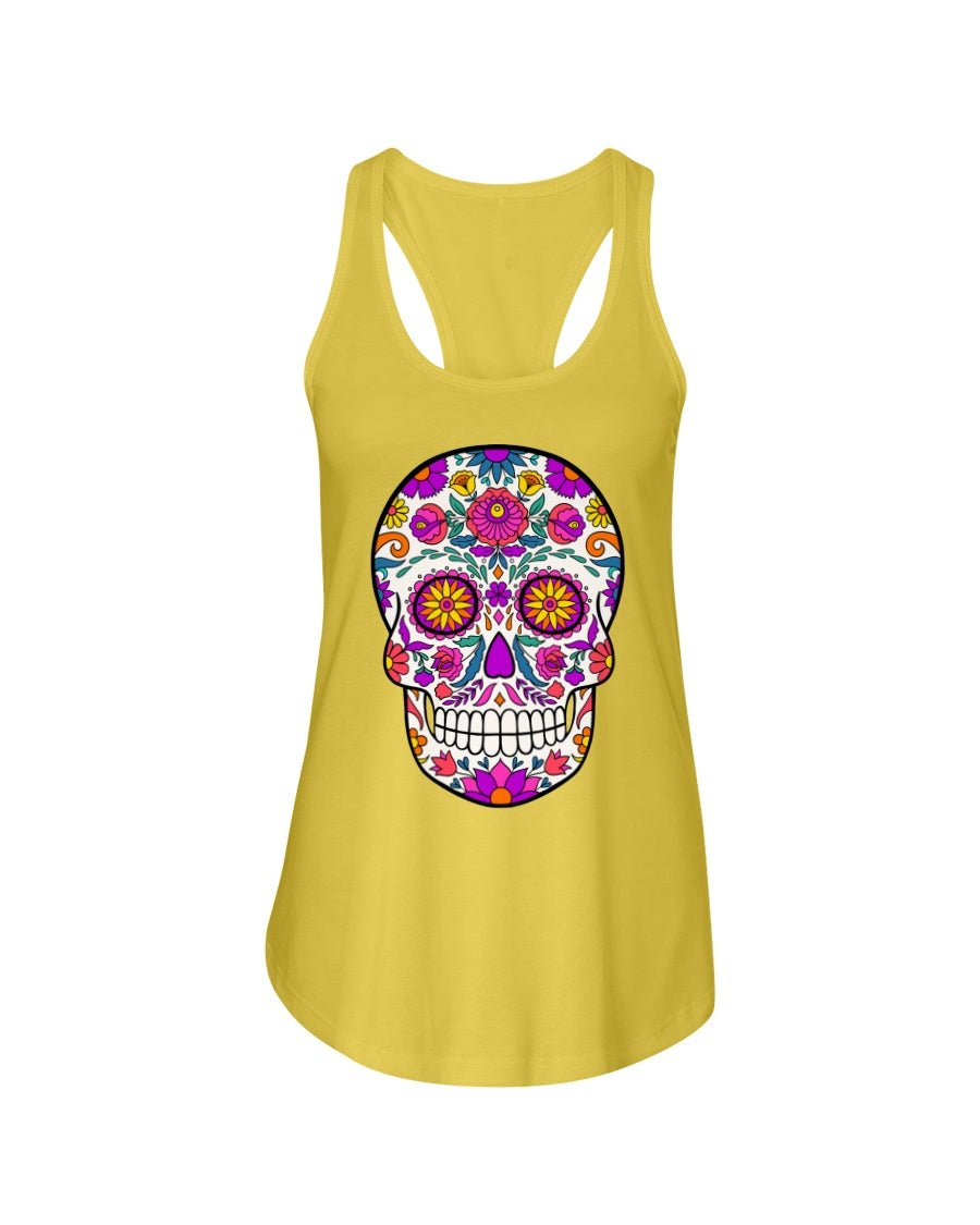 Neon Calavera Ladies Flowy Tank