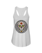 Load image into Gallery viewer, Multi-Colored Calavera Women&#39;s Flowy Tank
