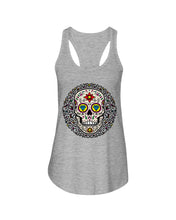 Load image into Gallery viewer, Multi-Colored Calavera Women&#39;s Flowy Tank
