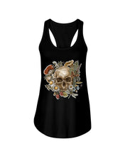 Load image into Gallery viewer, Skull Bouquet Ladies Flowy Tank
