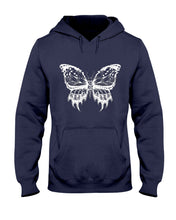 Load image into Gallery viewer, Transparent Butterfly Hooded Sweatshirt
